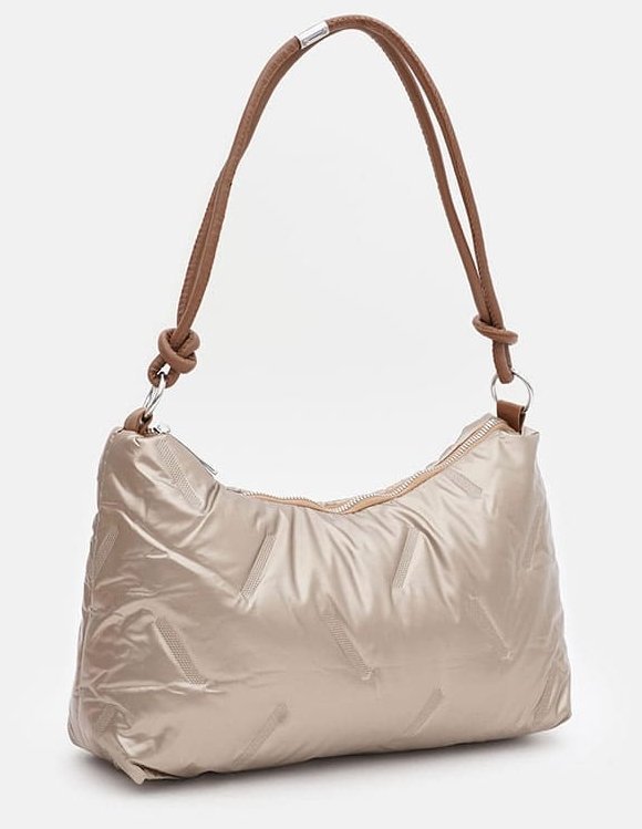 Качественная женская сумка золотого цвета из прочного текстиля Monsen 88835 modnotak фото №2