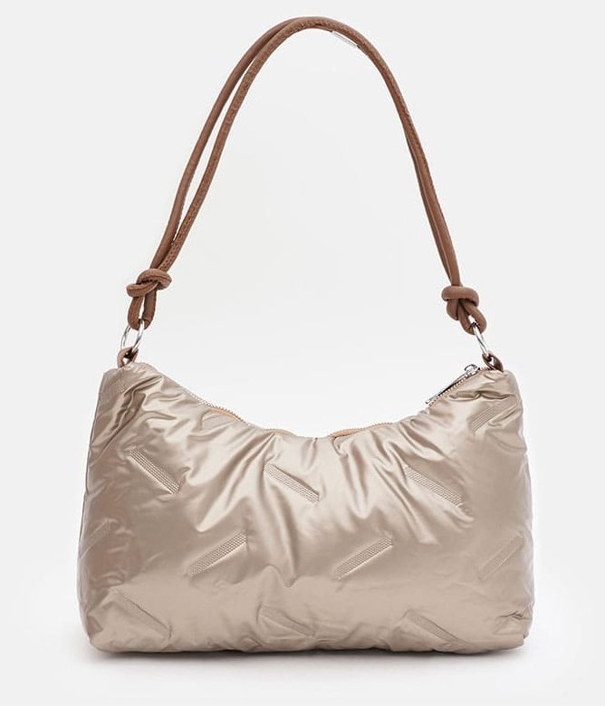 Качественная женская сумка золотого цвета из прочного текстиля Monsen 88835 modnotak фото №3