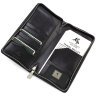 Дорожній гаманець з натуральної шкіри чорного кольору з ремінцем на зап'ястя Visconti 68935 - 5