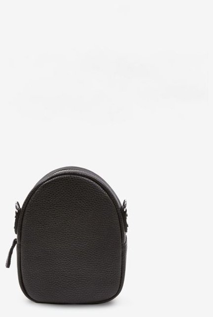 Шкіряна жіноча міні-сумка чорного кольору на ланцюжку BlankNote Kroha 79035