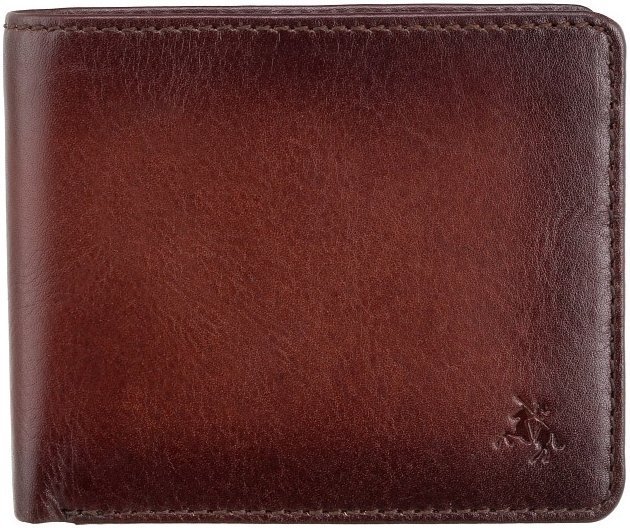Чоловіче портмоне з коричневої шкіри під купюри та картки Visconti Milo 69135