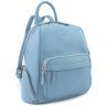 Голубой женский рюкзак большого размера из натуральной кожи KARYA 69735
