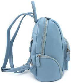 Голубой женский рюкзак большого размера из натуральной кожи KARYA 69735