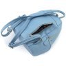 Голубой женский рюкзак большого размера из натуральной кожи KARYA 69735 - 5