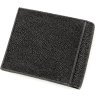 Черное портмоне из кожи морского ската STINGRAY LEATHER (024-18562) - 2