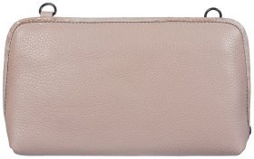 Пудровая женская сумка-клатч небольшого размера из фактурной кожи Desisan 81636