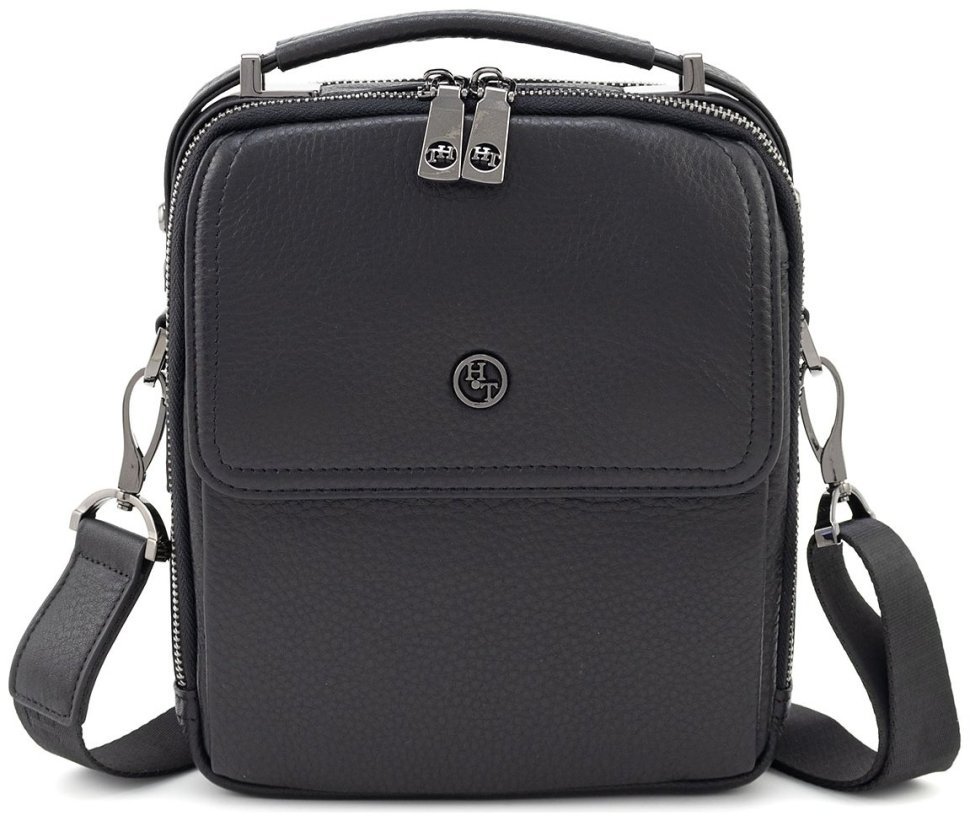 Чоловіча шкіряна сумка з каркасом жорсткості H.T Leather (10260) modnotak фото №7