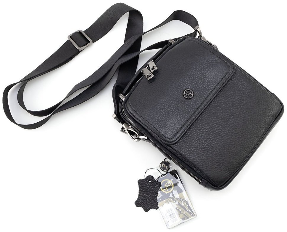 Чоловіча шкіряна сумка з каркасом жорсткості H.T Leather (10260) modnotak фото №8