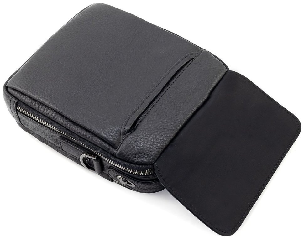 Чоловіча шкіряна сумка з каркасом жорсткості H.T Leather (10260) modnotak фото №9