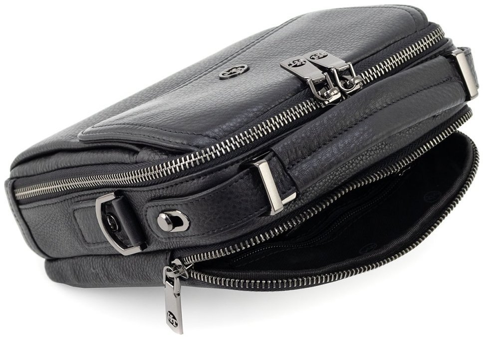 Чоловіча шкіряна сумка з каркасом жорсткості H.T Leather (10260) modnotak фото №11