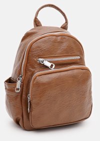 Коричневий жіночий рюкзачок середнього розміру з екошкіри Monsen 71836