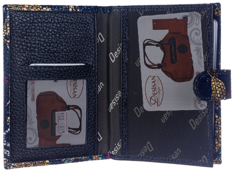 Стильная женская кожаная обложка с принтом под паспорт и автодокументы Desisan 81836 фото №3 Стильная женская кожаная обложка с принтом под паспорт и автодокументы Desisan 81836 modnotak фото №3