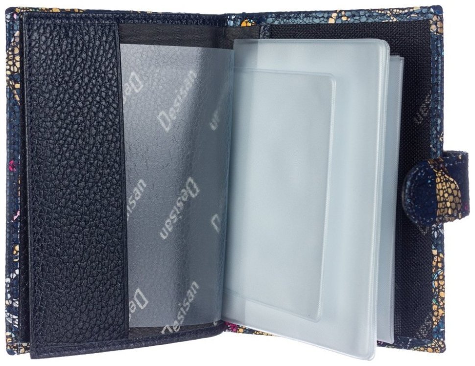 Стильная женская кожаная обложка с принтом под паспорт и автодокументы Desisan 81836 фото №4 Стильная женская кожаная обложка с принтом под паспорт и автодокументы Desisan 81836 modnotak фото №4