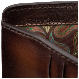 Мужское кожаное портмоне коричневого цвета под купюры и карты Visconti 81936