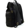 Черный городской рюкзак большого размера из натуральной кожи с клапаном TARWA (19804) - 11