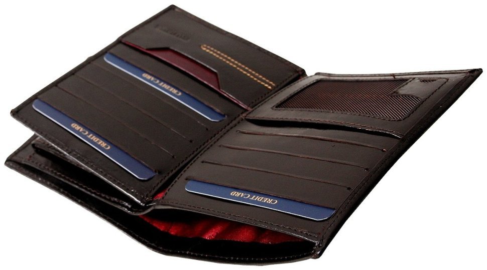 Чоловіче коричневе портмоне London із застібкою Vip Collection 102536 (шкіра) modnotak фото №4