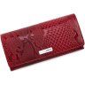 Зручний гаманець з лакової шкіри червоного кольорі KARYA (1064-019) - 4