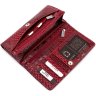 Зручний гаманець з лакової шкіри червоного кольорі KARYA (1064-019) - 5
