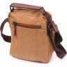 Небольшая мужская сумка-барсетка из плотного текстиля песочного цвета Vintage (2421226) - 2