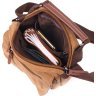 Небольшая мужская сумка-барсетка из плотного текстиля песочного цвета Vintage (2421226) - 5