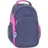 Сірий шкільний рюкзак для дівчаток із текстилю Bagland (52836) - 1