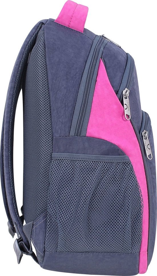 Серый школьный рюкзак для девочек из текстиля Bagland (52836)