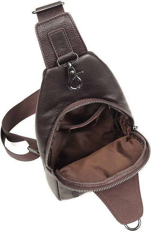 Стильная сумка - рюкзак из фактурной кожи коричневого цвета VINTAGE STYLE (14952)