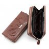 Елітний лакований коричневий жіночий шкіряний гаманець на дві блискавки турецького виробництва Karya (17356) - 10
