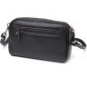Компактна жіноча сумка через плече із натуральної шкіри чорного кольору Vintage (2422086) - 2