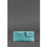Бірюзовий гаманець з якісної шкіри на кнопках BlankNote (12550) - 4