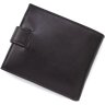 Черное мужское портмоне маленького размера из гладкой кожи KARYA (19009) - 3