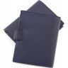 Молодіжне портмоне синього кольору з фактурної шкіри KARYA (0912-44) - 3