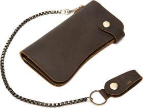 Коричневый универсальный клатч из винтажной кожи Vintage (20043)