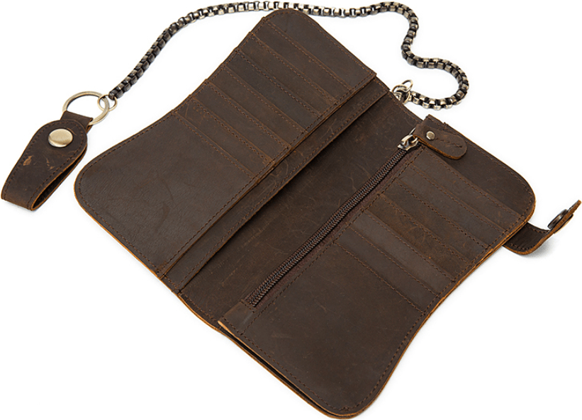 Коричневый универсальный клатч из винтажной кожи Vintage (20043)
