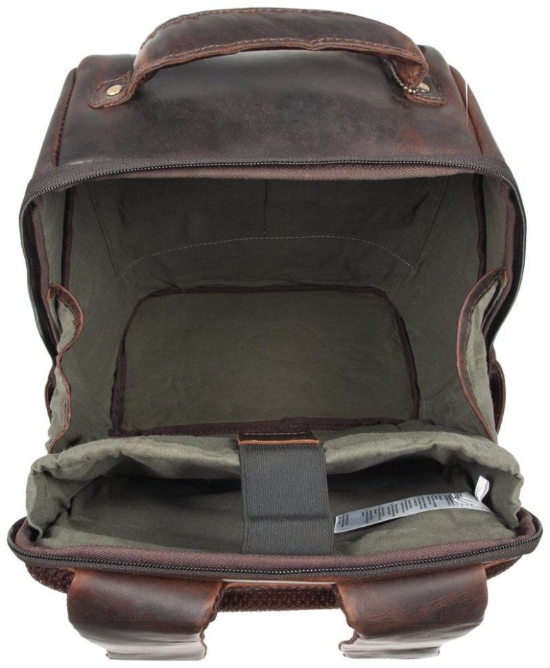 Городской мужской рюкзак из натуральной кожи Ashwood K47 коричневого цвета 94336 modnotak фото №5