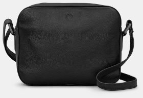 Кожаная женская сумка кросс-боди черного цвета Yoshi Belmont (Великобритания) 94436