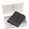 Маленькое кожаное портмоне черного цвета без монетницы KARYA (0906-53) - 5