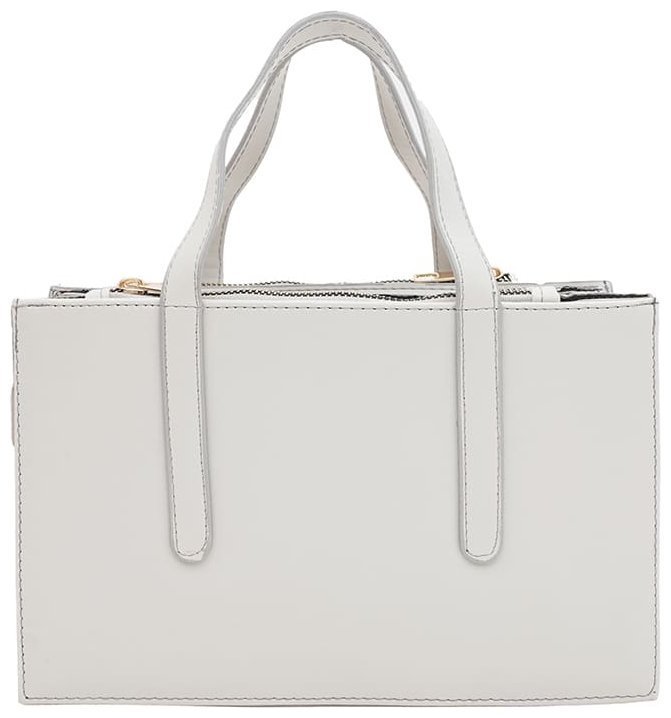 Вместительная женская сумка из качественного кожзама серого цвета Monsen 94636 modnotak фото №1