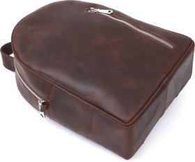 Городской матовый женский рюкзак из натуральной коричневой кожи Shvigel (16329)