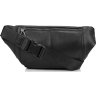 Мужская сумка на пояс из натуральной кожи черного цвета Tiding Bag (21254) - 4