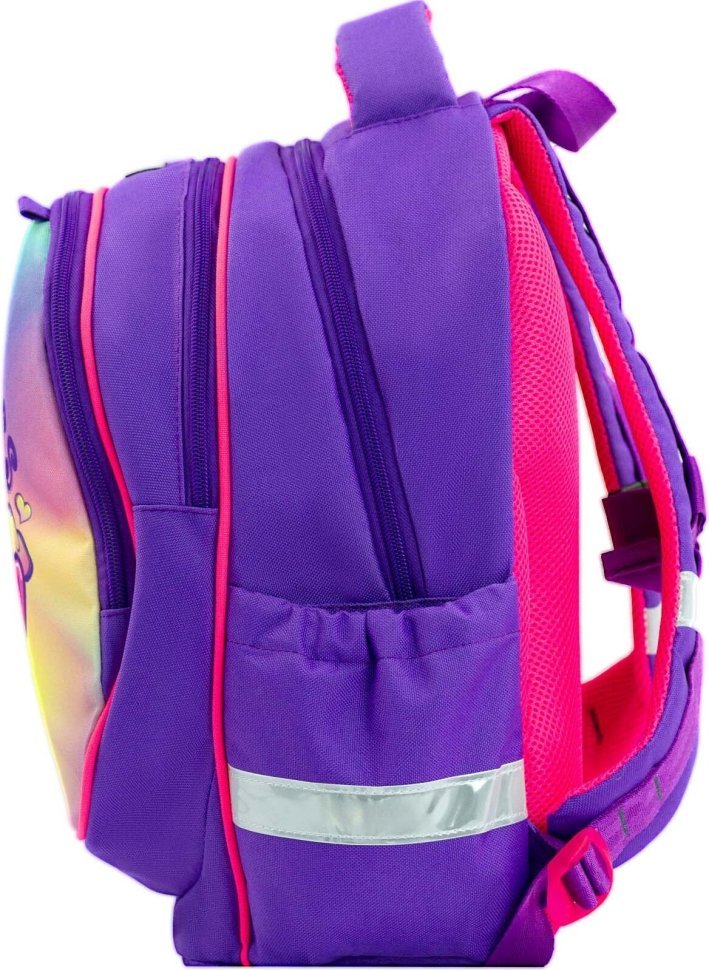 Шкільний фіолетовий рюкзак з текстилю для дівчинки Bagland Butterfly 55636