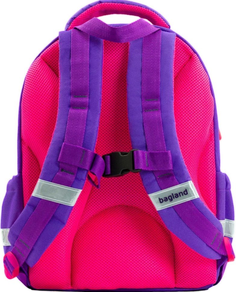 Школьный фиолетовый рюкзак из текстиля для девочки Bagland Butterfly 55636