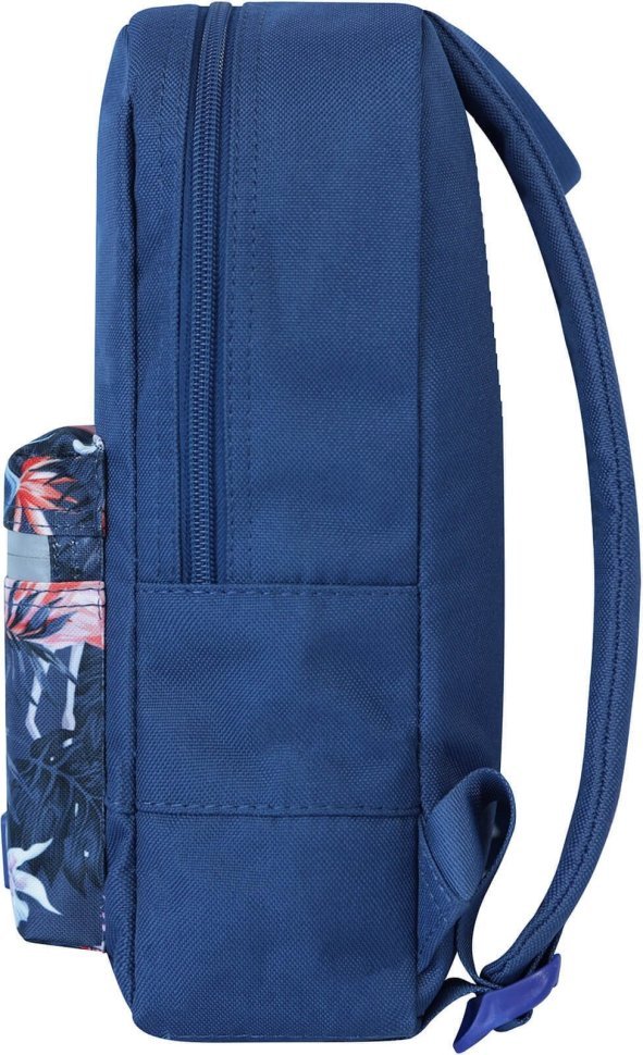 Синий текстильный рюкзак с фламинго Bagland (55736)