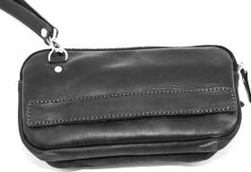 Мужской кожаный клатч черного цвета VATTO (11877) - 2