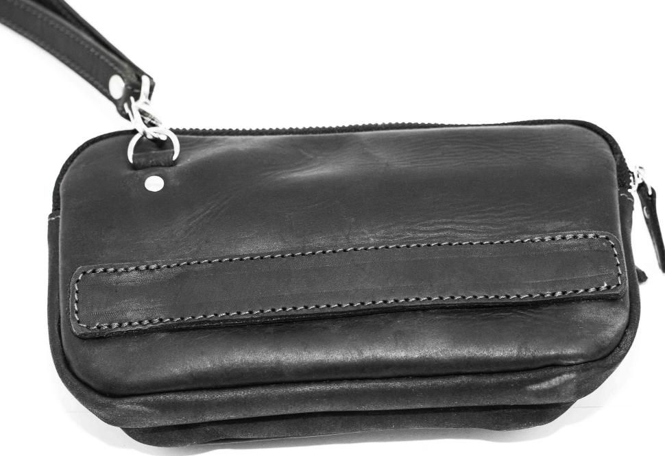 Мужской кожаный клатч черного цвета VATTO (11877)