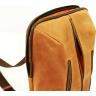 Стильный кожаный рюкзак рыжего цвета на одно плечо VATTO (11977) - 3
