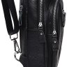 Вместительный мужской кожаный рюкзак-слинг через плечо в черном цвете Keizer (19323) - 5