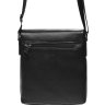 Оригинальная мужская сумка на плечо из натуральной черной кожи с навесным клапаном Borsa Leather (21326) - 4