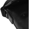 Оригинальная мужская сумка на плечо из натуральной черной кожи с навесным клапаном Borsa Leather (21326) - 6