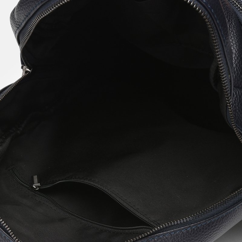 Темно-синій жіночий рюкзак із натуральної шкіри флотар Keizer (56936)